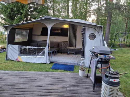 Cozy private caravan on our lawn